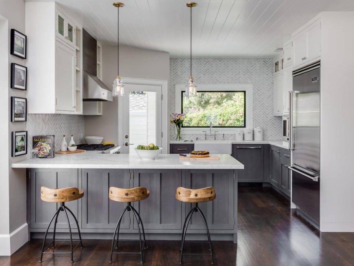 Gray White Kitchen Cabinets