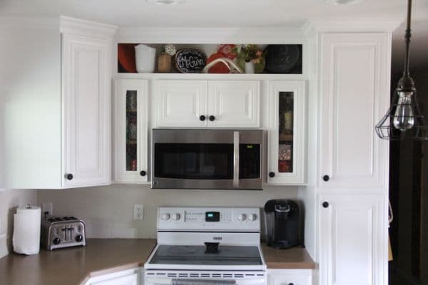 Open Shelves Above Kitchen Cabinets